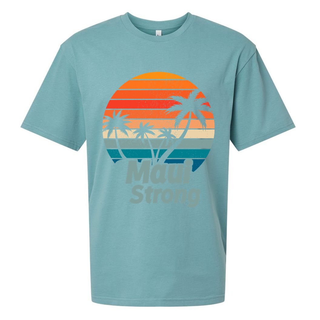 Maui Strong Vintage Sunset Wildfire Sueded Cloud Jersey T-Shirt