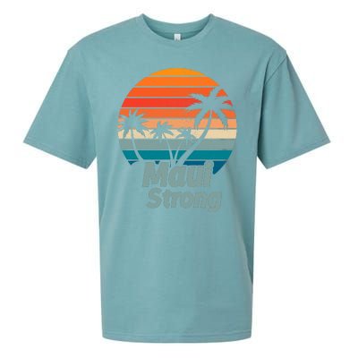 Maui Strong Vintage Sunset Wildfire Sueded Cloud Jersey T-Shirt