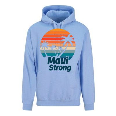 Maui Strong Vintage Sunset Wildfire Unisex Surf Hoodie