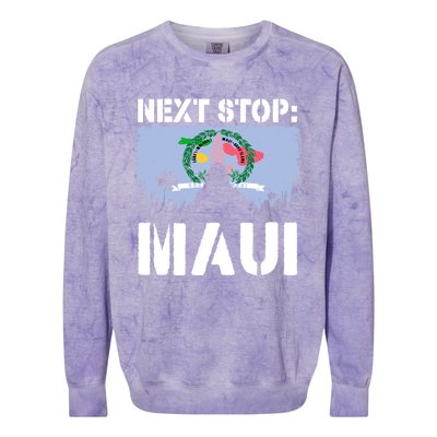 Maui Summer Vacation Trip Next Stop Vacay Vibes Souvenir Gift Colorblast Crewneck Sweatshirt