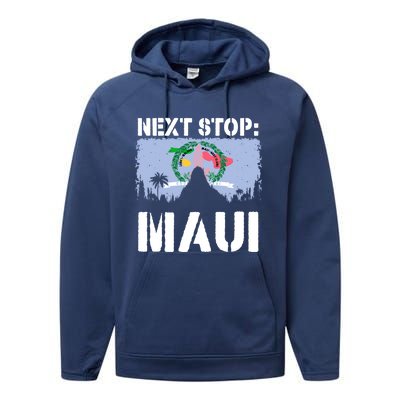 Maui Summer Vacation Trip Next Stop Vacay Vibes Souvenir Gift Performance Fleece Hoodie