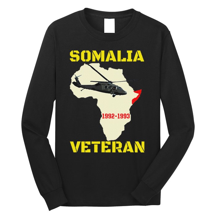 Mogadishu Somalia Veteran Operation Restore Hope War Veteran Long Sleeve Shirt