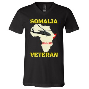 Mogadishu Somalia Veteran Operation Restore Hope War Veteran V-Neck T-Shirt