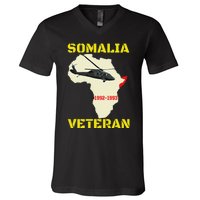 Mogadishu Somalia Veteran Operation Restore Hope War Veteran V-Neck T-Shirt