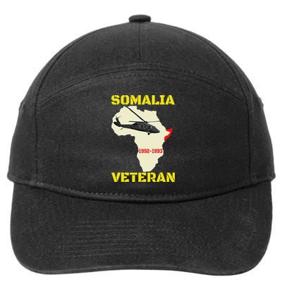 Mogadishu Somalia Veteran Operation Restore Hope War Veteran 7-Panel Snapback Hat