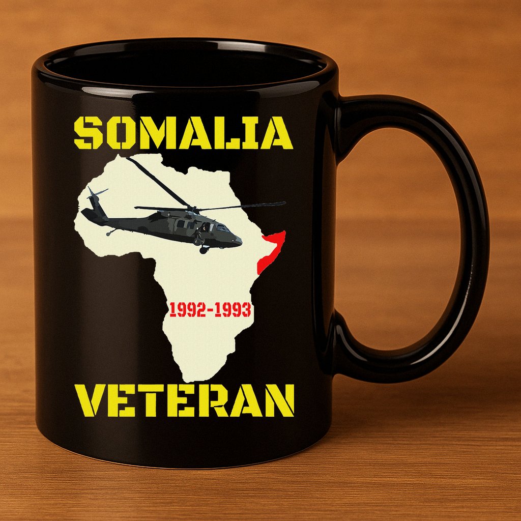 Mogadishu Somalia Veteran Operation Restore Hope War Veteran 11oz C Handle Ceramic Mug