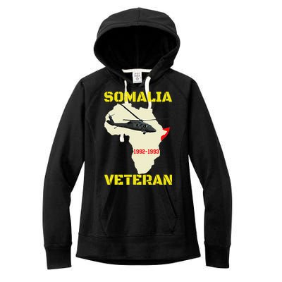 Mogadishu Somalia Veteran Operation Restore Hope War Veteran Women's Fleece Hoodie