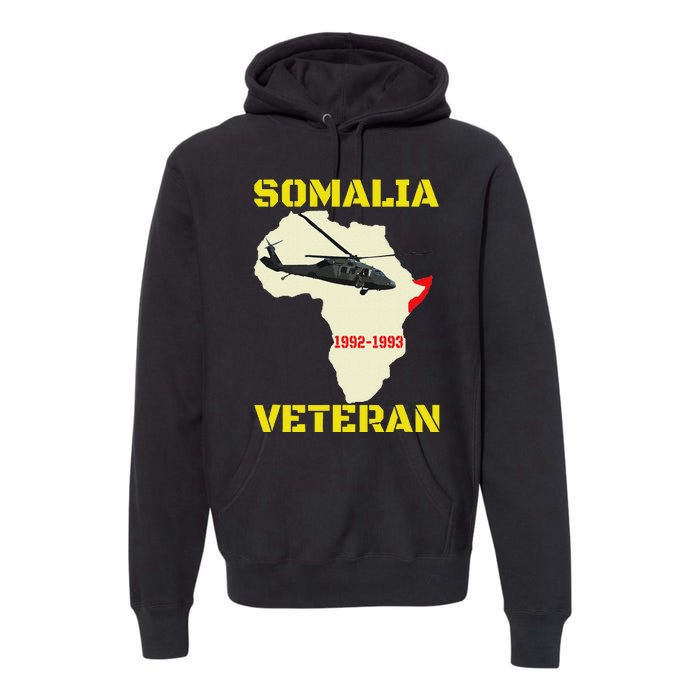 Mogadishu Somalia Veteran Operation Restore Hope War Veteran Premium Hoodie