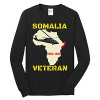 Mogadishu Somalia Veteran Operation Restore Hope War Veteran Tall Long Sleeve T-Shirt