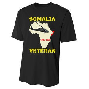 Mogadishu Somalia Veteran Operation Restore Hope War Veteran Performance Sprint T-Shirt