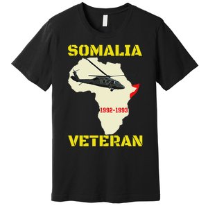 Mogadishu Somalia Veteran Operation Restore Hope War Veteran Premium T-Shirt