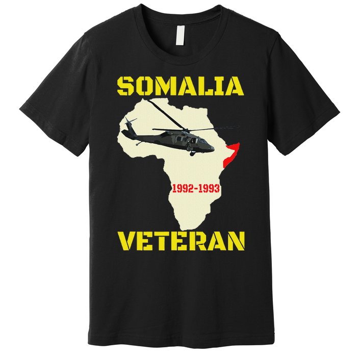 Mogadishu Somalia Veteran Operation Restore Hope War Veteran Premium T-Shirt