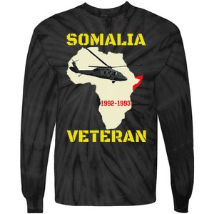 Mogadishu Somalia Veteran Operation Restore Hope War Veteran Tie-Dye Long Sleeve Shirt