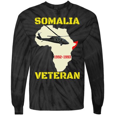 Mogadishu Somalia Veteran Operation Restore Hope War Veteran Tie-Dye Long Sleeve Shirt