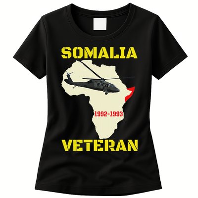 Mogadishu Somalia Veteran Operation Restore Hope War Veteran Womens T-Shirt