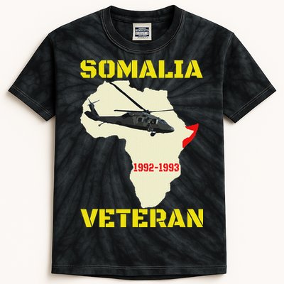 Mogadishu Somalia Veteran Operation Restore Hope War Veteran Kids Tie-Dye T-Shirt