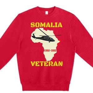 Mogadishu Somalia Veteran Operation Restore Hope War Veteran Premium Crewneck Sweatshirt