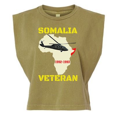 Mogadishu Somalia Veteran Operation Restore Hope War Veteran Garment-Dyed Women's Muscle Tee