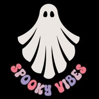 Minimalist “Spooky Vibes” Ghost Design Great Gift Drawstring Bag