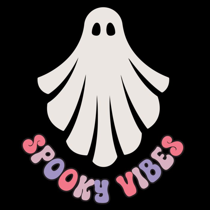 Minimalist “Spooky Vibes” Ghost Design Great Gift Drawstring Bag