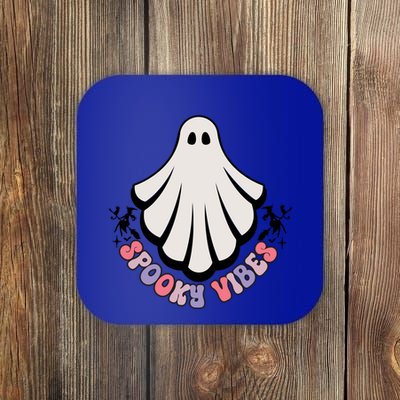 Minimalist “Spooky Vibes” Ghost Design Great Gift Coaster