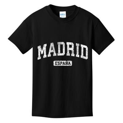 Madrid Spain Vintage Sports Design Kids T-Shirt
