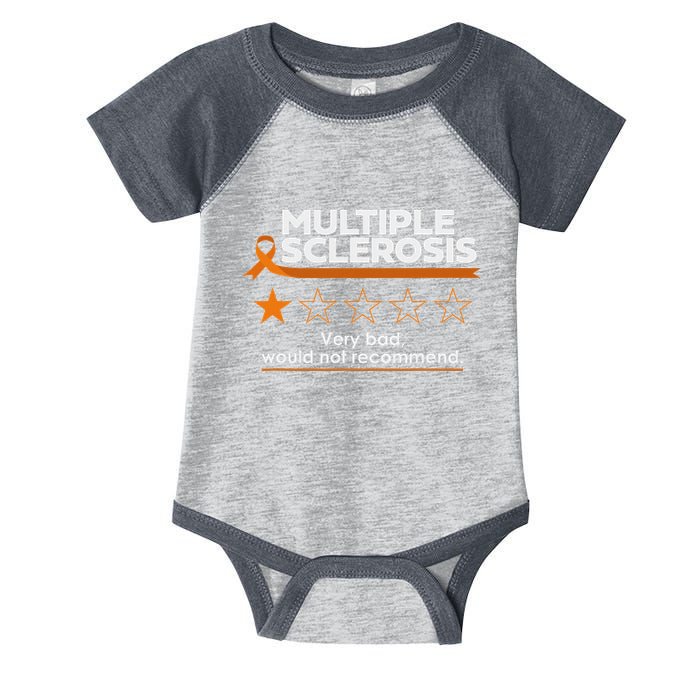 Multiple Sclerosis Very Bad Would Not Recommend Ms Awareness Infant Baby Jersey Bodysuit