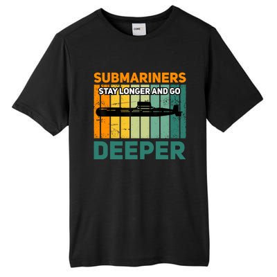 Military Submarine Veteran Gift Us Submarine Stay Longer Tall Fusion ChromaSoft Performance T-Shirt