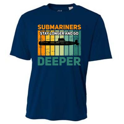 Military Submarine Veteran Gift Us Submarine Stay Longer Cooling Performance Crew T-Shirt