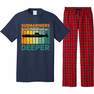 Military Submarine Veteran Gift Us Submarine Stay Longer Pajama Set