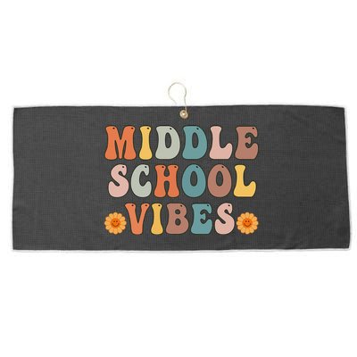 Middle School Vibes First Day of School Large Microfiber Waffle Golf Towel