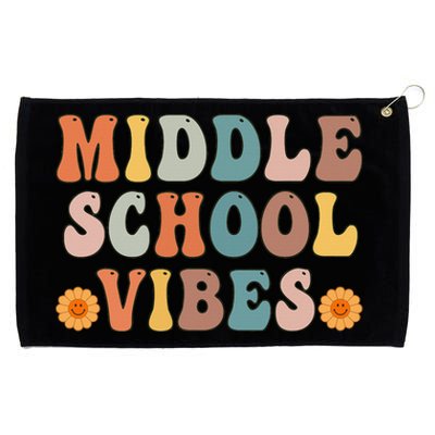 Middle School Vibes First Day of School Grommeted Golf Towel