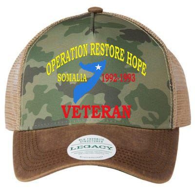 Mogadishu Somalia Veteran Operation Restore Hope War Veteran Legacy Tie Dye Trucker Hat