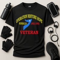 Mogadishu Somalia Veteran Operation Restore Hope War Veteran Cooling Performance Crew T-Shirt