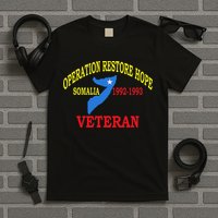 Mogadishu Somalia Veteran Operation Restore Hope War Veteran T-Shirt