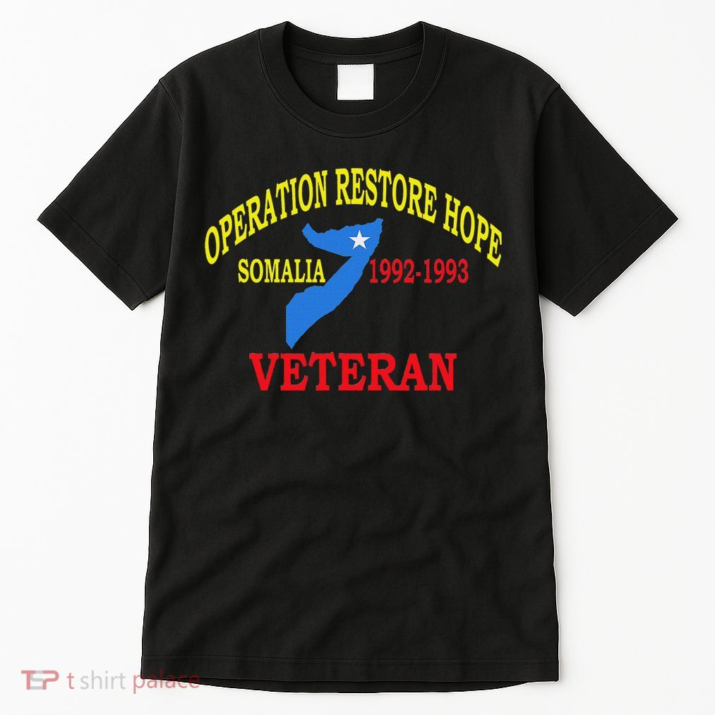 Mogadishu Somalia Veteran Operation Restore Hope War Veteran Tall T-Shirt