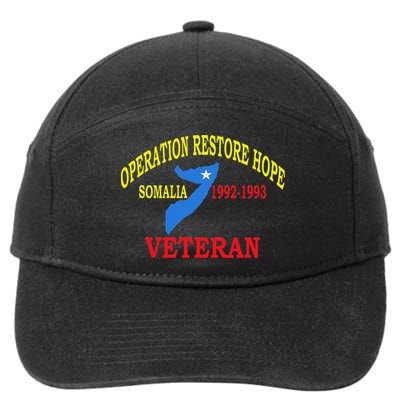 Mogadishu Somalia Veteran Operation Restore Hope War Veteran 7-Panel Snapback Hat