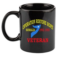 Mogadishu Somalia Veteran Operation Restore Hope War Veteran 11oz C Handle Ceramic Mug