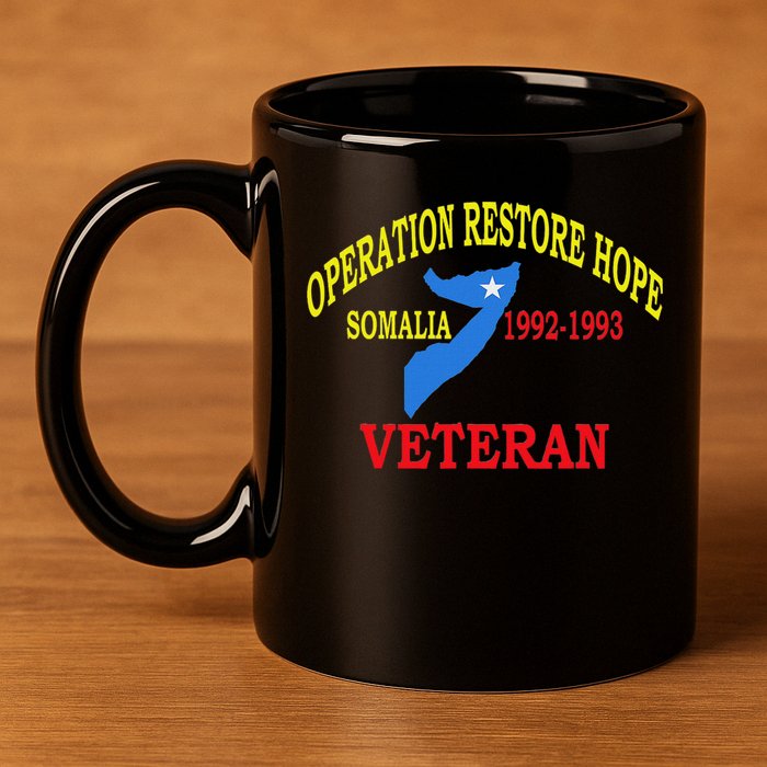 Mogadishu Somalia Veteran Operation Restore Hope War Veteran 11oz C Handle Ceramic Mug