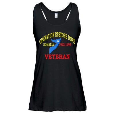 Mogadishu Somalia Veteran Operation Restore Hope War Veteran Ladies Essential Flowy Tank