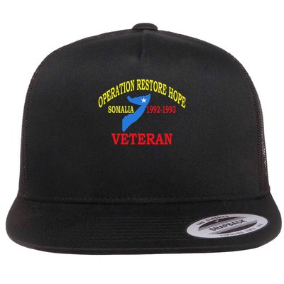Mogadishu Somalia Veteran Operation Restore Hope War Veteran Flatbill Hat