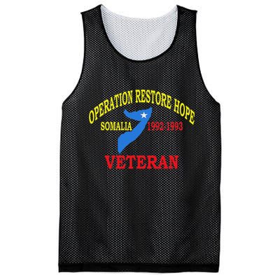 Mogadishu Somalia Veteran Operation Restore Hope War Veteran Mesh Reversible Basketball Jersey Tank