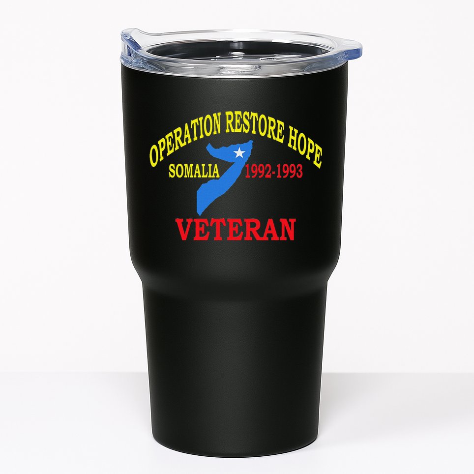 Mogadishu Somalia Veteran Operation Restore Hope War Veteran Tumbler