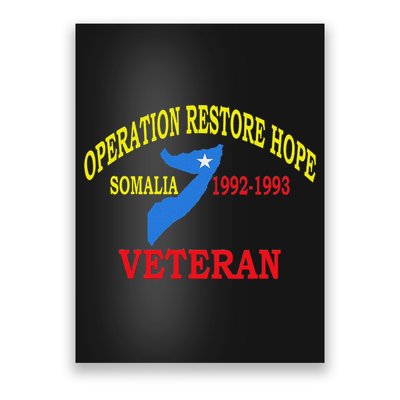 Mogadishu Somalia Veteran Operation Restore Hope War Veteran Poster