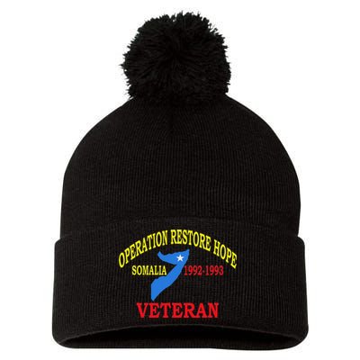 Mogadishu Somalia Veteran Operation Restore Hope War Veteran Pom Pom 12in Knit Beanie