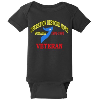 Mogadishu Somalia Veteran Operation Restore Hope War Veteran Baby Bodysuit