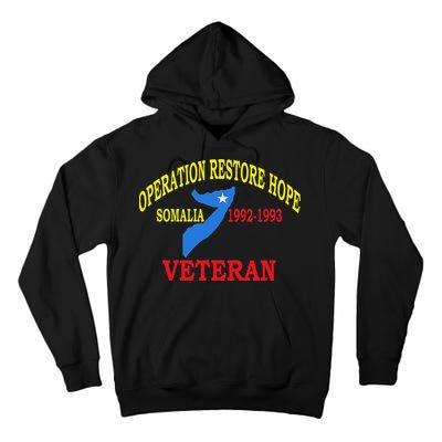 Mogadishu Somalia Veteran Operation Restore Hope War Veteran Tall Hoodie