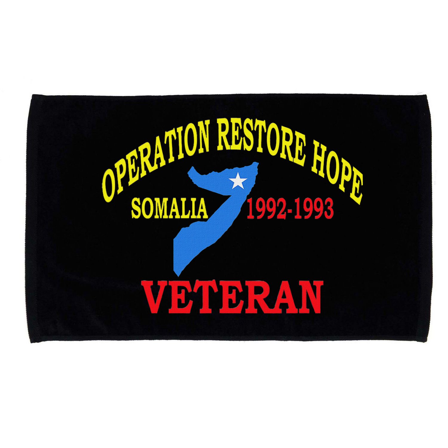 Mogadishu Somalia Veteran Operation Restore Hope War Veteran Microfiber Hand Towel