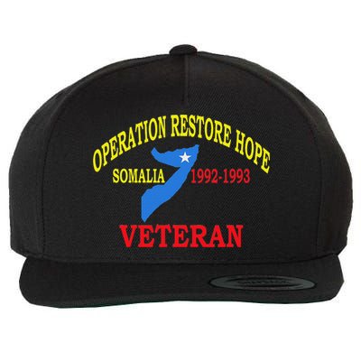 Mogadishu Somalia Veteran Operation Restore Hope War Veteran Wool Snapback Cap