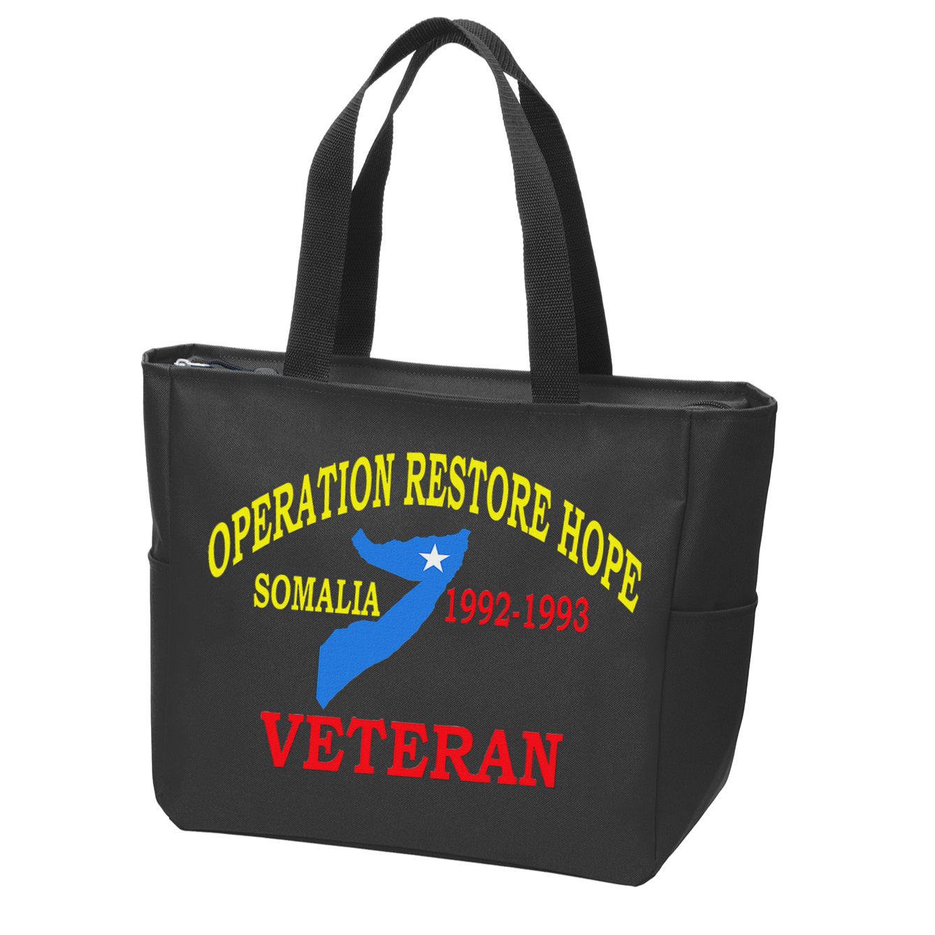 Mogadishu Somalia Veteran Operation Restore Hope War Veteran Zip Tote Bag